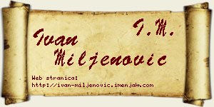 Ivan Miljenović vizit kartica